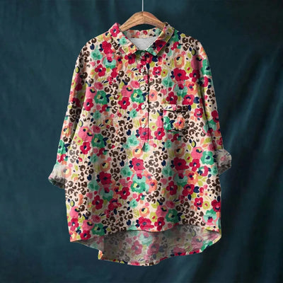 Liesa™ | Vintage Floral Shirt with Buttons